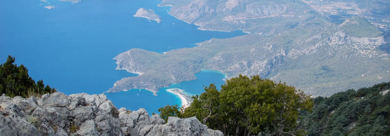 The coast at Ölüdeniz from the air